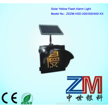 LED Solar Traffic Yellow Light, LED Traffic Warning Light; LED Solar Powered Yellow Strobe Safety Warning Light;